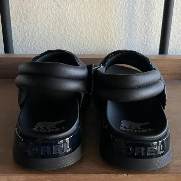 SOREL Women's Viibe Puffy Leather Slingback Sandals NEW multiple sizes - Picture 5 of 8